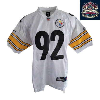 Pittsburgh Steelers Jersey Men's Size 50, Officially Licensed, Reebok, Number 92 Harrison - USASTARFASHION