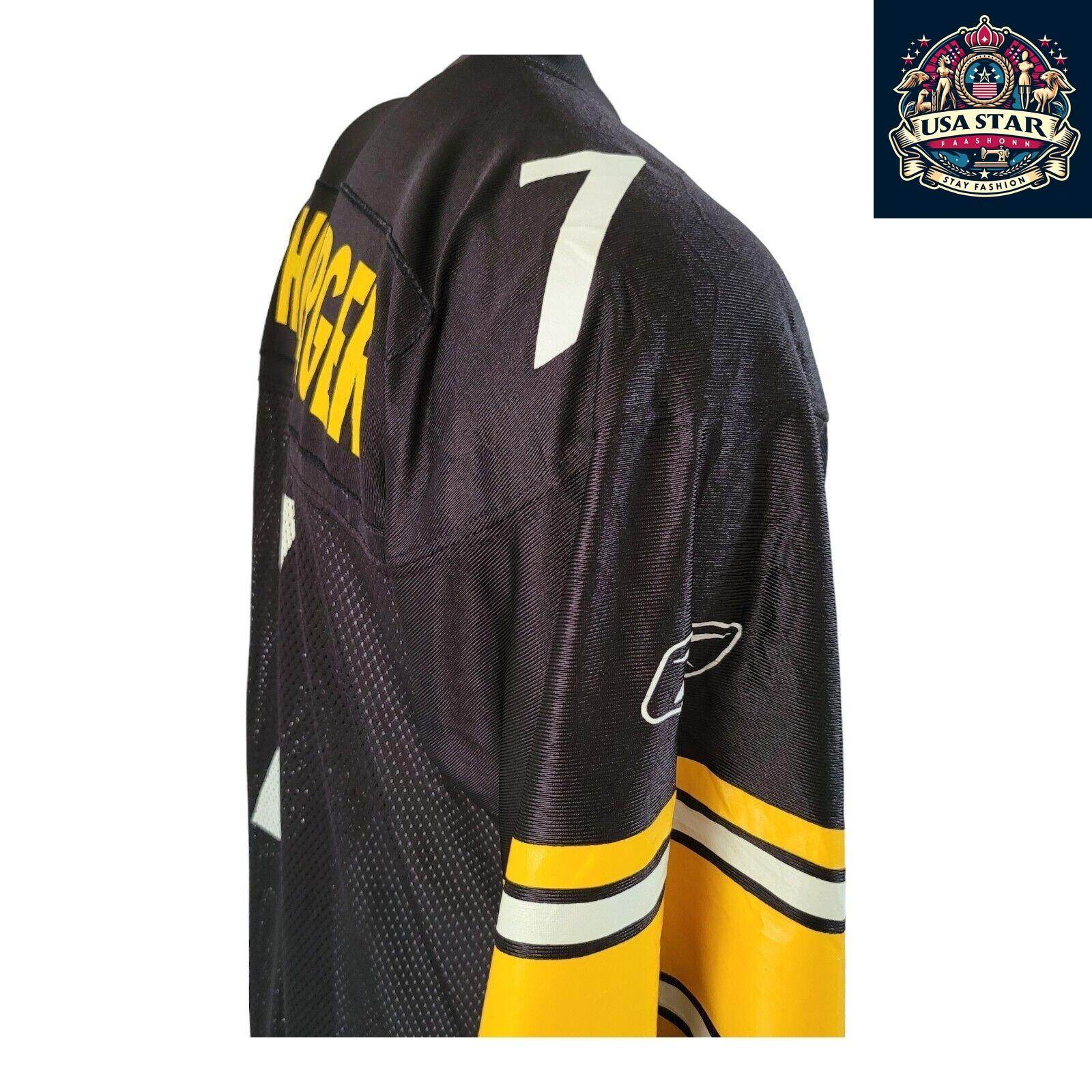 Pittsburgh Steelers Reebok Jersey 7 Ben Roethlisberger Size M - Authentic NFL Memorabilia - USASTARFASHION