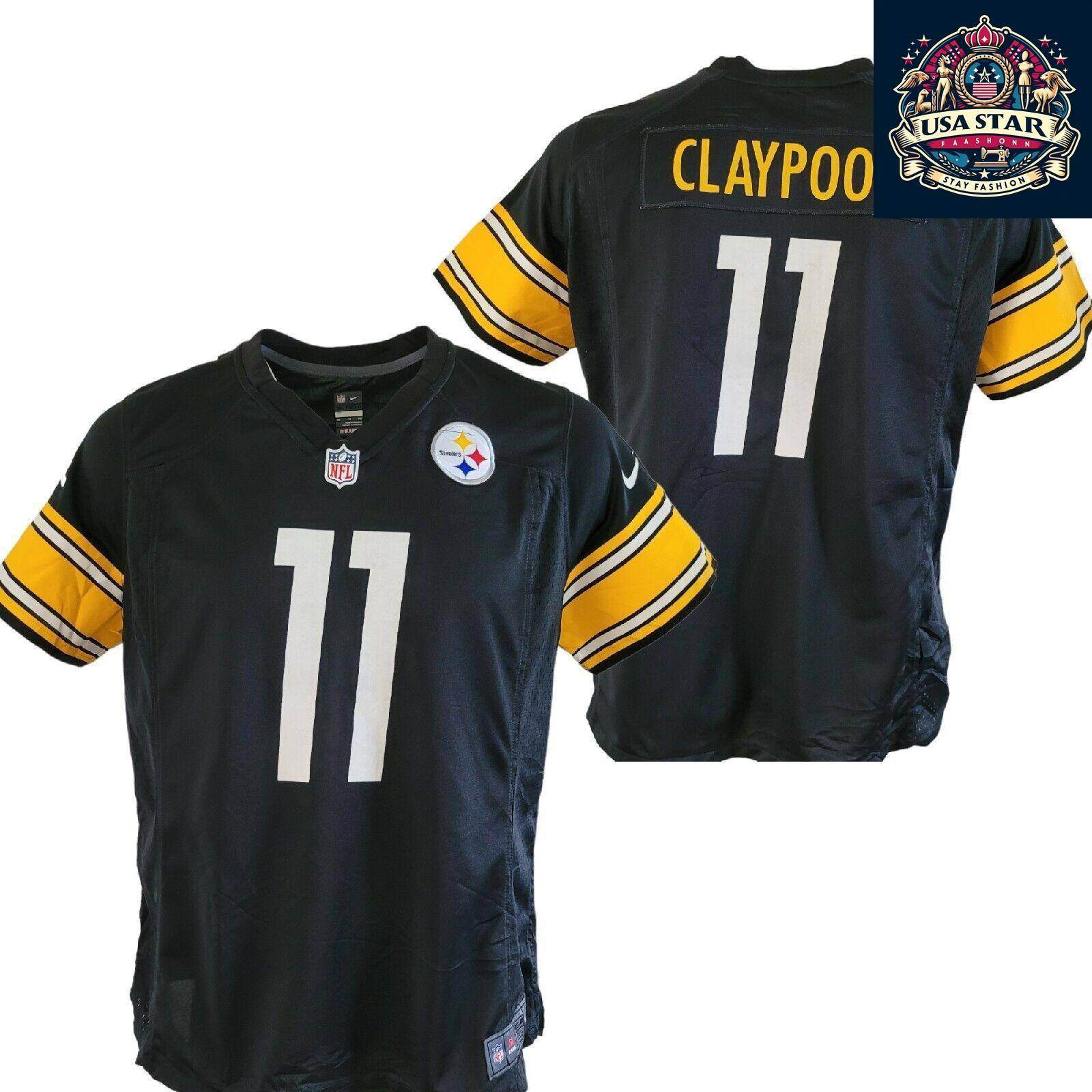 Pittsburgh Steelers Youth 2XL Nike Jersey - Chase Claypool 11 - Comfortable & Breathable Design - USASTARFASHION