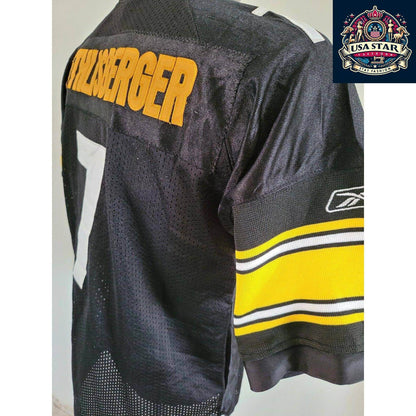 Pittsburgh Steelers Youth Jersey 7 Ben Roethlisberger, Large 14/16, Comfortable & Stylish Design - USASTARFASHION