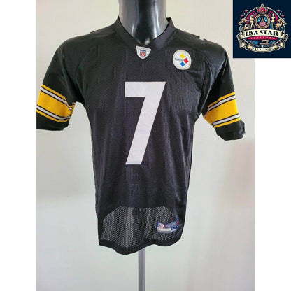Pittsburgh Steelers Youth Jersey 7 Ben Roethlisberger, Large 14/16, Comfortable & Stylish Design - USASTARFASHION