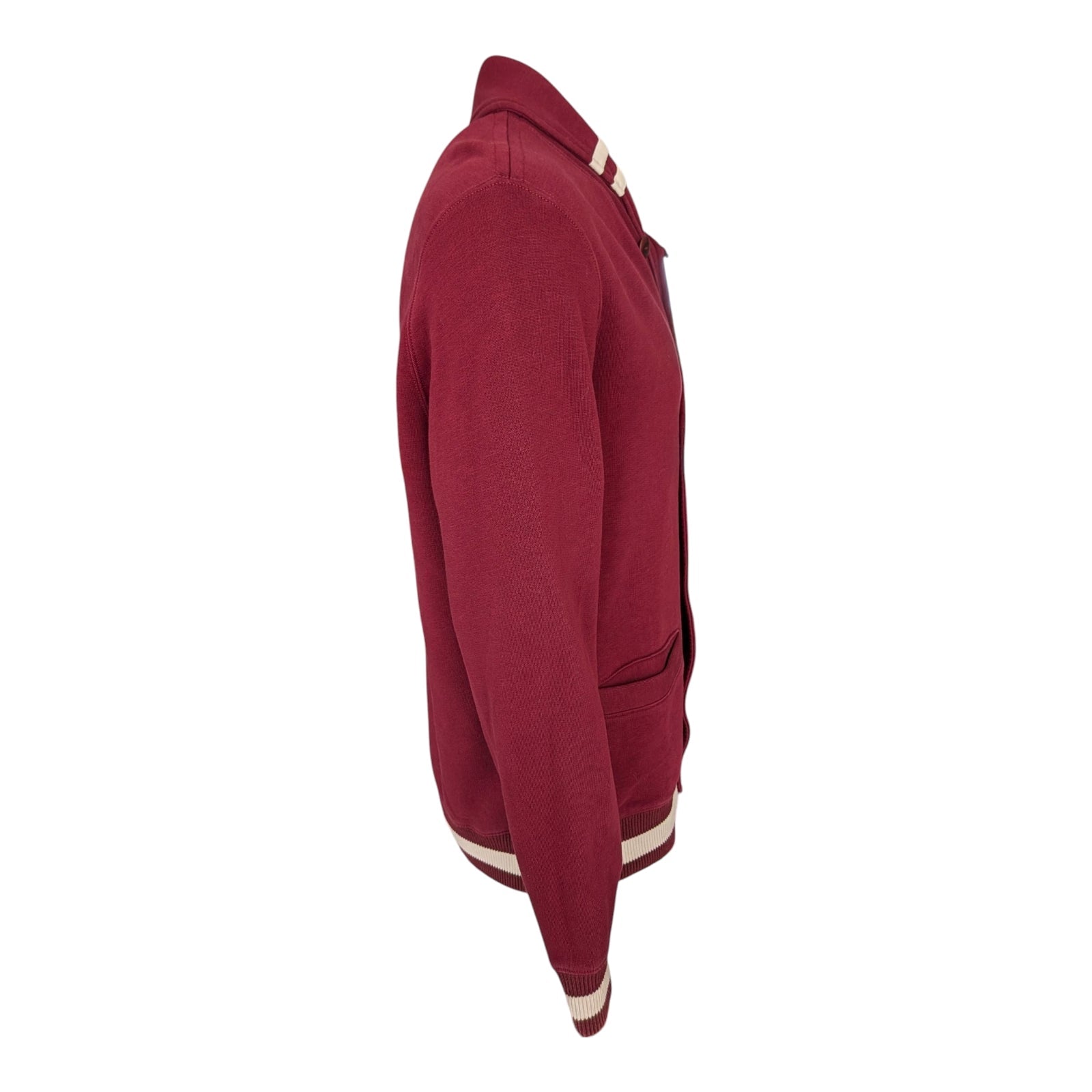 Polo Ralph Lauren Burgundy Rowing Club Shawl Collar Cardigan Men's Size M - USASTARFASHION