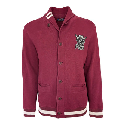 Polo Ralph Lauren Burgundy Rowing Club Shawl Collar Cardigan Men's Size M - USASTARFASHION