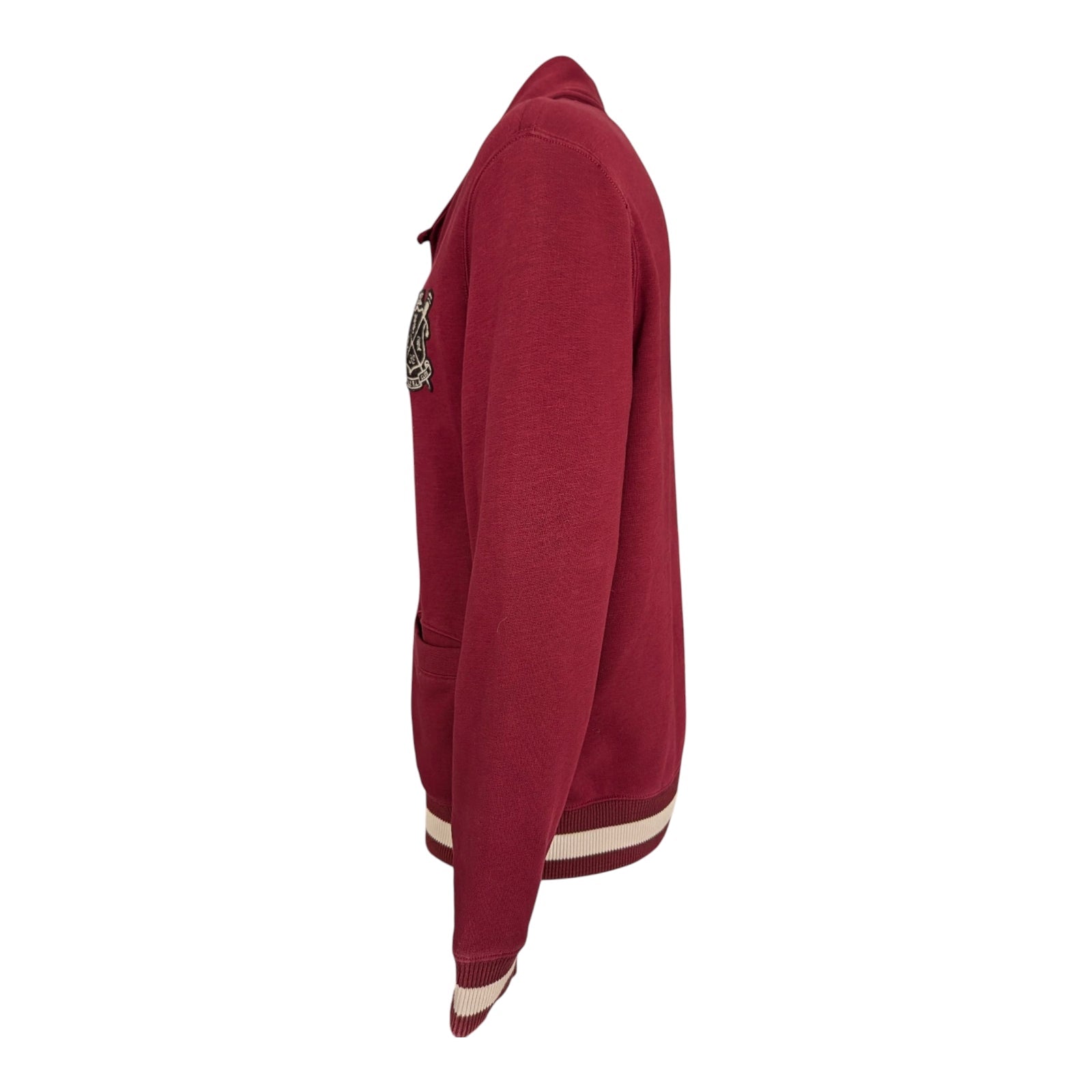 Polo Ralph Lauren Burgundy Rowing Club Shawl Collar Cardigan Men's Size M - USASTARFASHION
