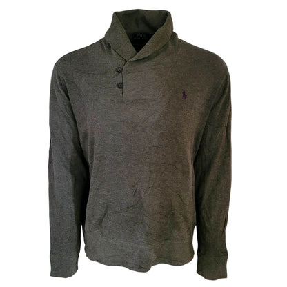 Polo Ralph Lauren Estate Rib Shawl Pullover – Olive, Size L - USASTARFASHION