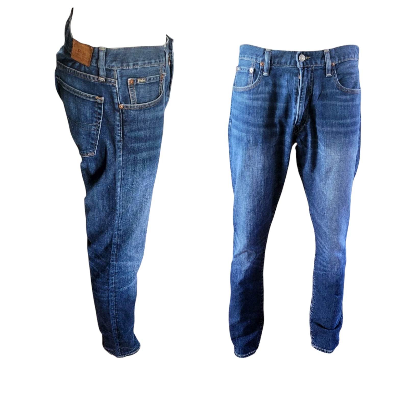 Polo Ralph Lauren Men's Blue Denim Jeans - 34x32 - USASTARFASHION