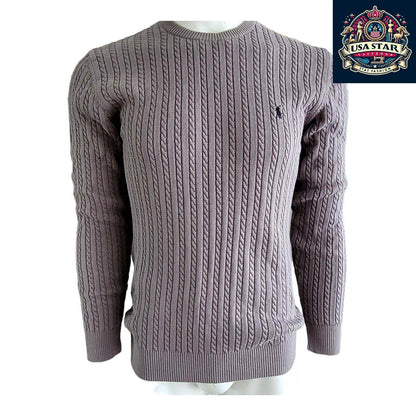 Polo Ralph Lauren Men's Dark Grey Crew Neck Jumper Size L - Stylish Comfort for Every Occasion - USASTARFASHION