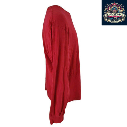 Polo Ralph Lauren Sweatshirt XL - Vintage Red Cotton Pullover, Soft & Breathable Classic Style - USASTARFASHION