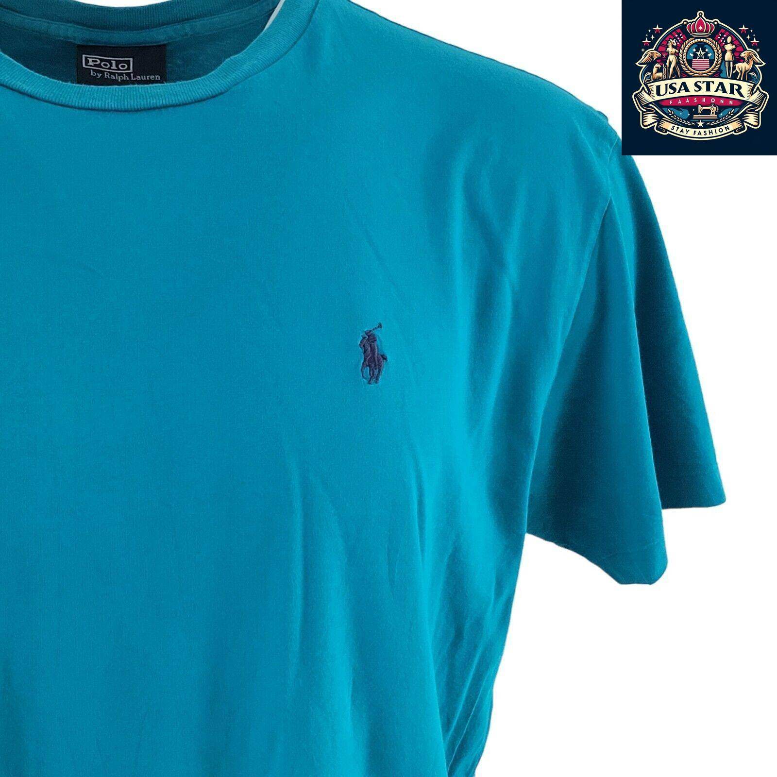 Polo Ralph Lauren T-Shirt Large Crew Neck 100% Cotton Multicolored Design for Timeless Comfort - USASTARFASHION