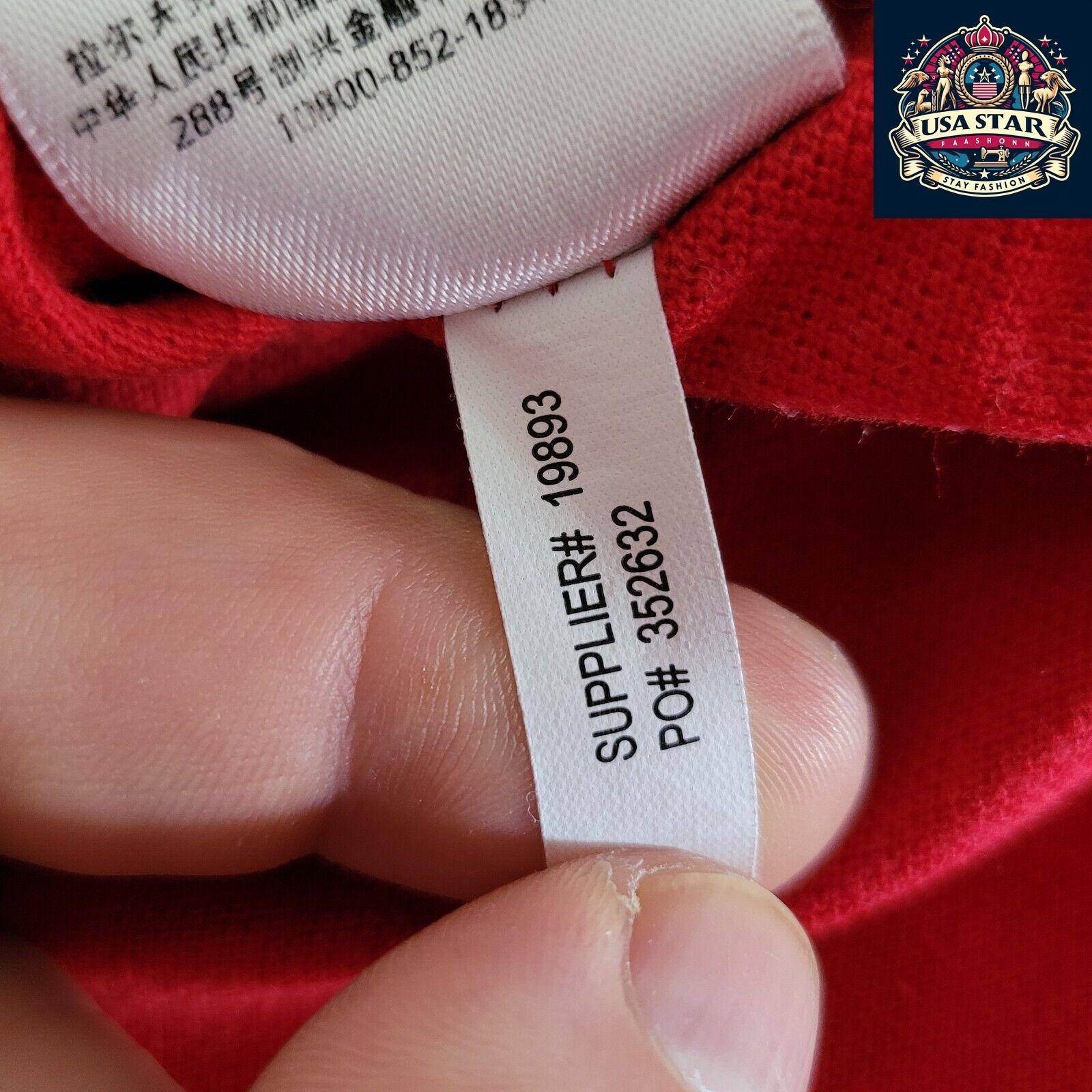 Polo Ralph Lauren T-Shirt Red for Men, Size L, 100% Cotton, Iconic Logo, Comfortable Fit - USASTARFASHION