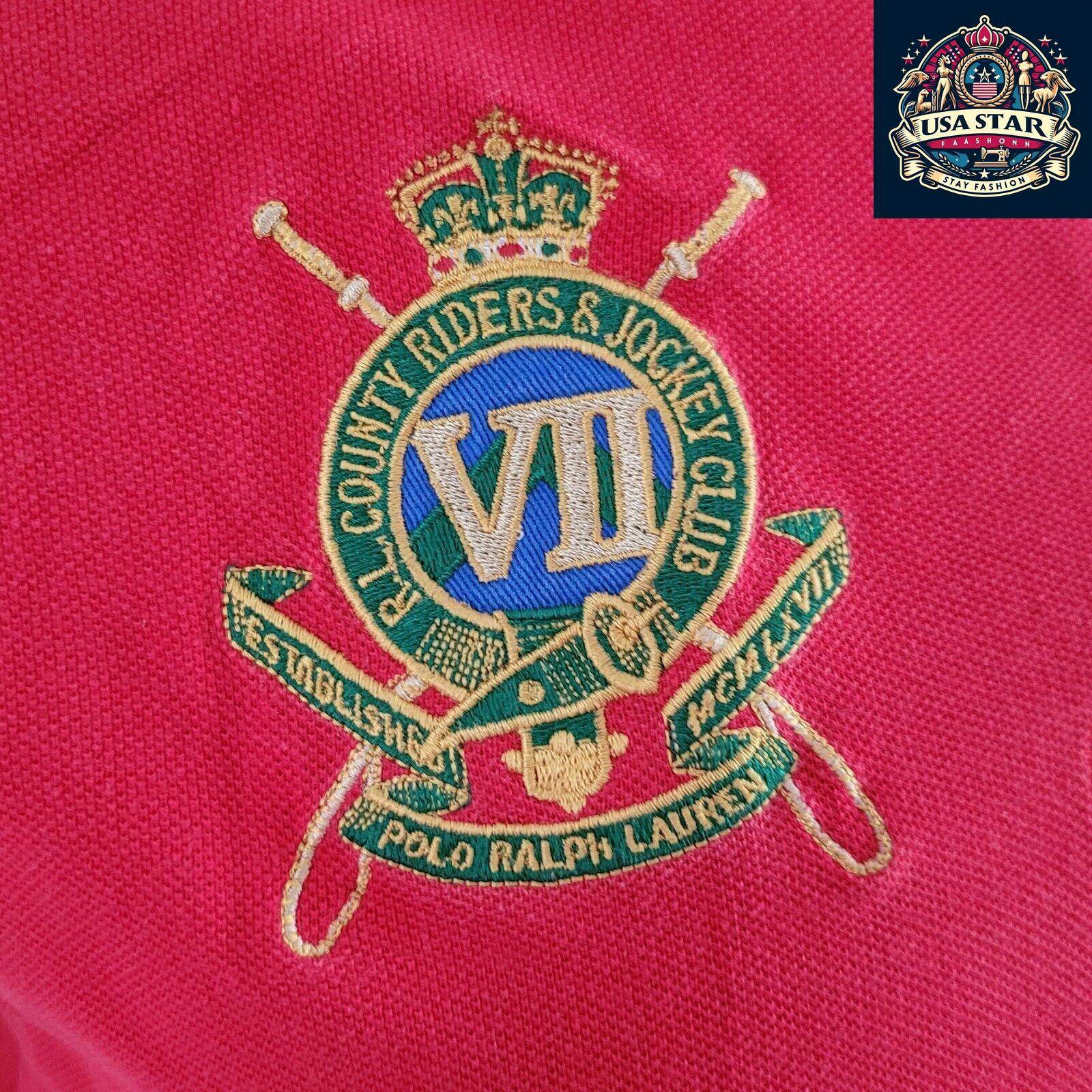 Polo Ralph Lauren T-Shirt Red for Men, Size L, 100% Cotton, Iconic Logo, Comfortable Fit - USASTARFASHION