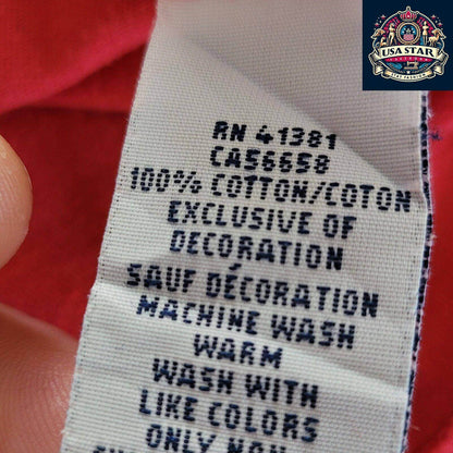 Polo Ralph Lauren T-Shirt Red V - Neck Large Unisex Cotton Tee - Classic Style & Comfort - USASTARFASHION