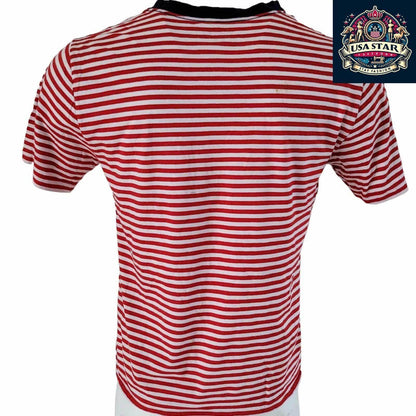 Polo Ralph Lauren T-Shirt XL | Red Striped Design | High - Quality Cotton Comfort - USASTARFASHION