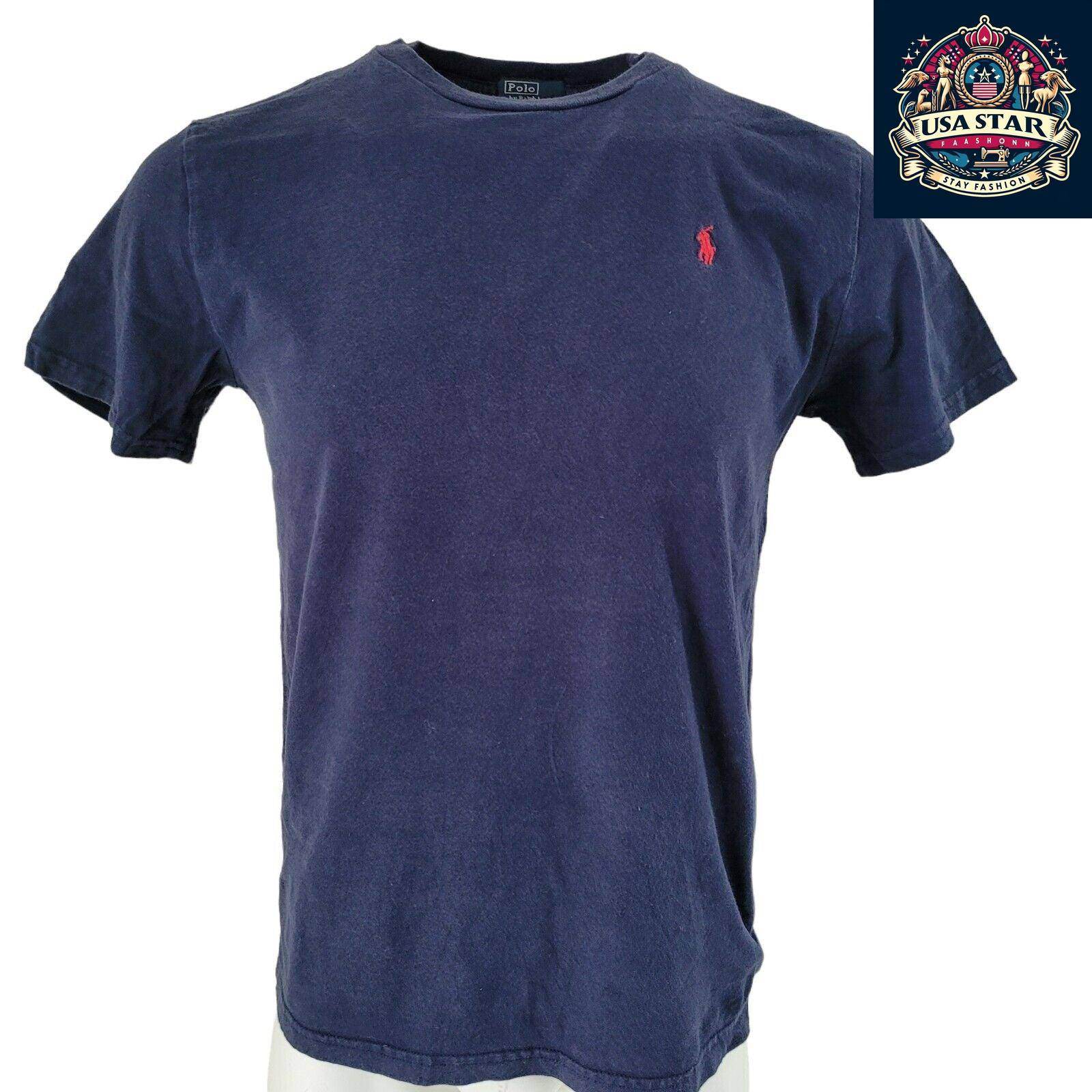 Polo Ralph Lauren T-Shirt Youth XL (18 - 20) Adult S - Classic Navy Round Neck for Stylish Comfort - USASTARFASHION
