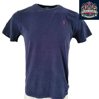 Polo Ralph Lauren T-Shirt Youth XL (18 - 20) Adult S - Classic Navy Round Neck for Stylish Comfort - USASTARFASHION