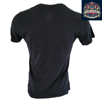 Polo Ralph Lauren V - Neck T-Shirt M - Soft Cotton, Classic Black, Timeless Style for Men - USASTARFASHION