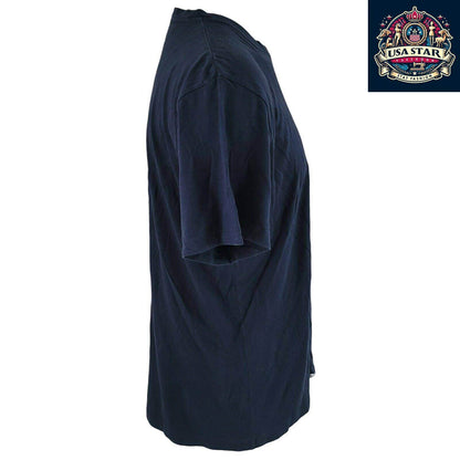 Polo RL Ralph Lauren Men's Navy 100% Cotton V - Neck T-Shirt, Classic Fit, Stylish Casual Wear - USASTARFASHION