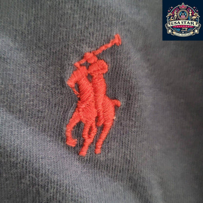 Polo RL Ralph Lauren Men's Navy 100% Cotton V - Neck T-Shirt, Classic Fit, Stylish Casual Wear - USASTARFASHION