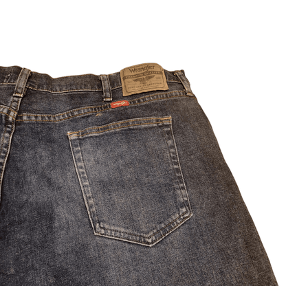 Pre - Owned Wrangler Jeans 42x32 Relaxed Fit - Dark Blue Denim, Comfortable and Stylish - USASTARFASHION