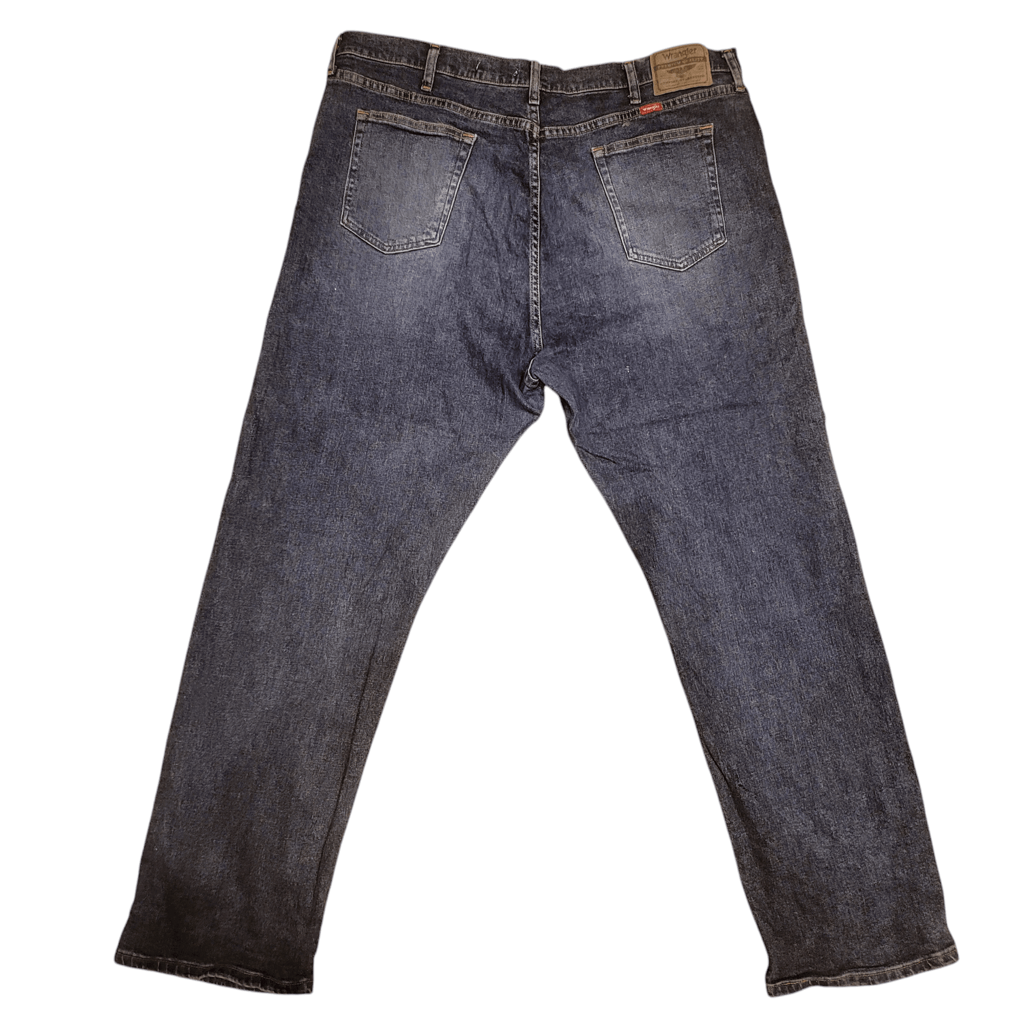 Pre - Owned Wrangler Jeans 42x32 Relaxed Fit - Dark Blue Denim, Comfortable and Stylish - USASTARFASHION