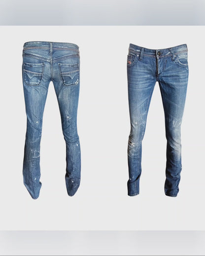 Diesel Lowky W27 L34 Women’s Distressed Bootcut Jeans – Italy
