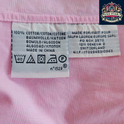 Ralph Lauren Custom Fit Shirt 15 1/2 Neck Size 39 Large - Elegant Design, Comfortable Wear - USASTARFASHION