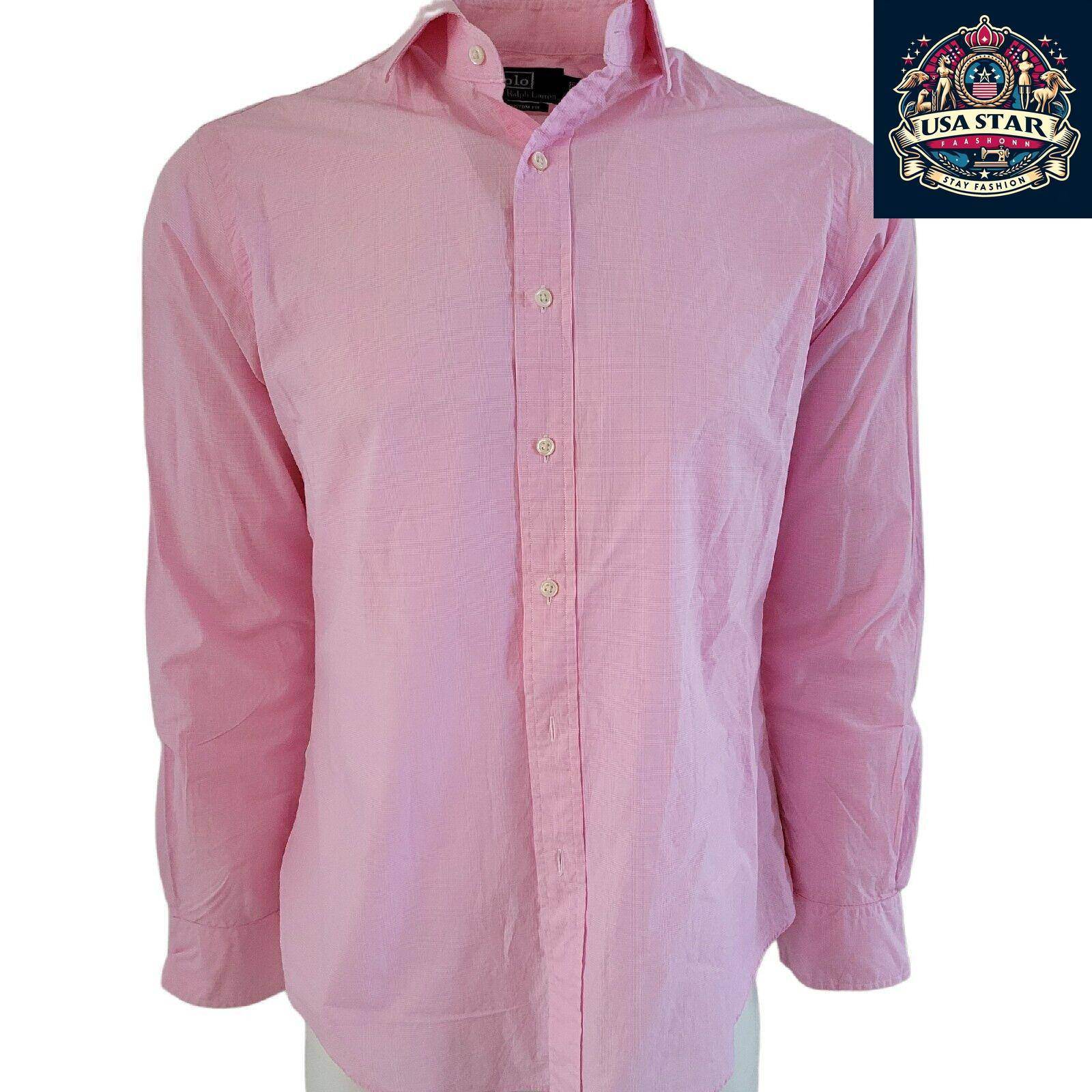 Ralph Lauren Custom Fit Shirt 15 1/2 Neck Size 39 Large - Elegant Design, Comfortable Wear - USASTARFASHION