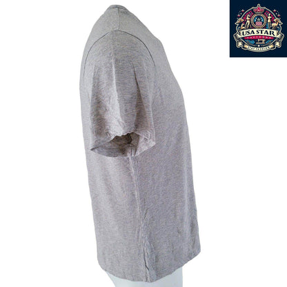 Ralph Lauren Grey T-Shirt for Men, Size M, 100% Cotton, Round Neck, Comfortable Fit, Timeless Style - USASTARFASHION