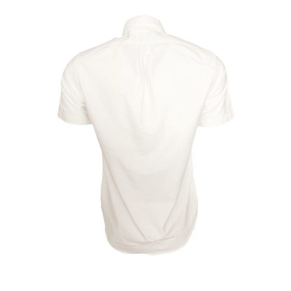 Ralph Lauren Men’s Short Sleeve Shirt Size S White Cotton Classic Fit Pony Logo - USASTARFASHION