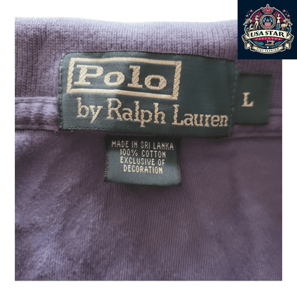 Ralph Lauren Polo Shirt Men's Purple Classic Fit Size L 100% Cotton Short Sleeve Casual Wear - USASTARFASHION