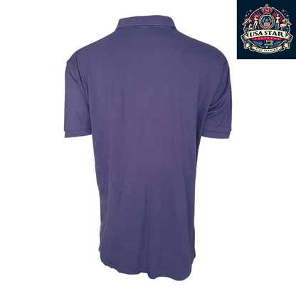 Ralph Lauren Polo Shirt Men's Purple Classic Fit Size L 100% Cotton Short Sleeve Casual Wear - USASTARFASHION