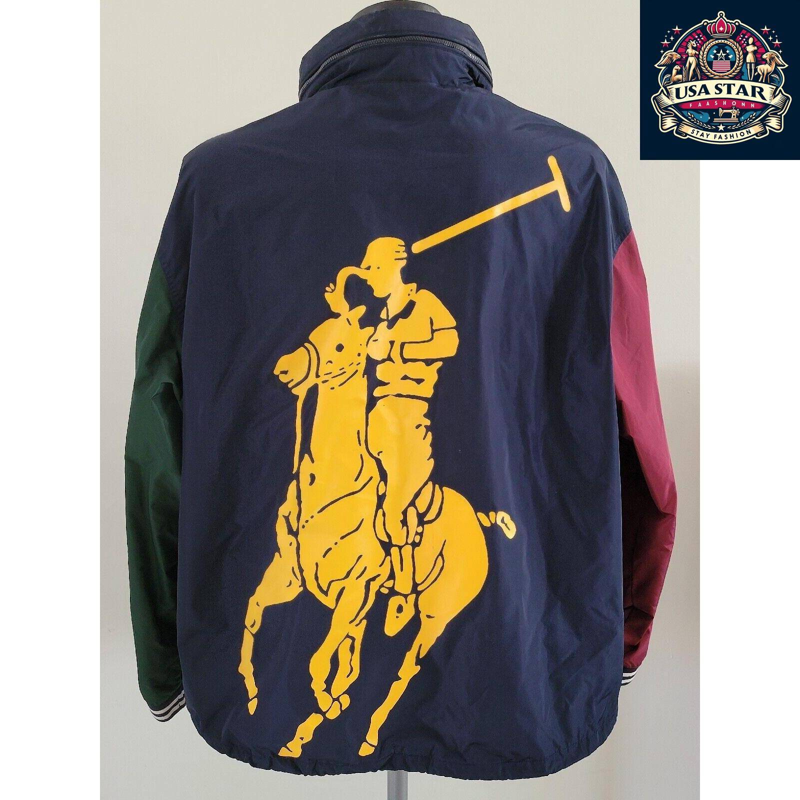 Ralph Lauren Windbreaker Jacket XL, Lightweight Classic Style, Chest 54", Vintage Condition - USASTARFASHION
