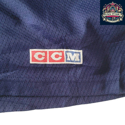 Rare Atlanta Thrashers Jersey Size L - Comfortable Navy Blue CCM Fabric for Ice Hockey Fans - USASTARFASHION