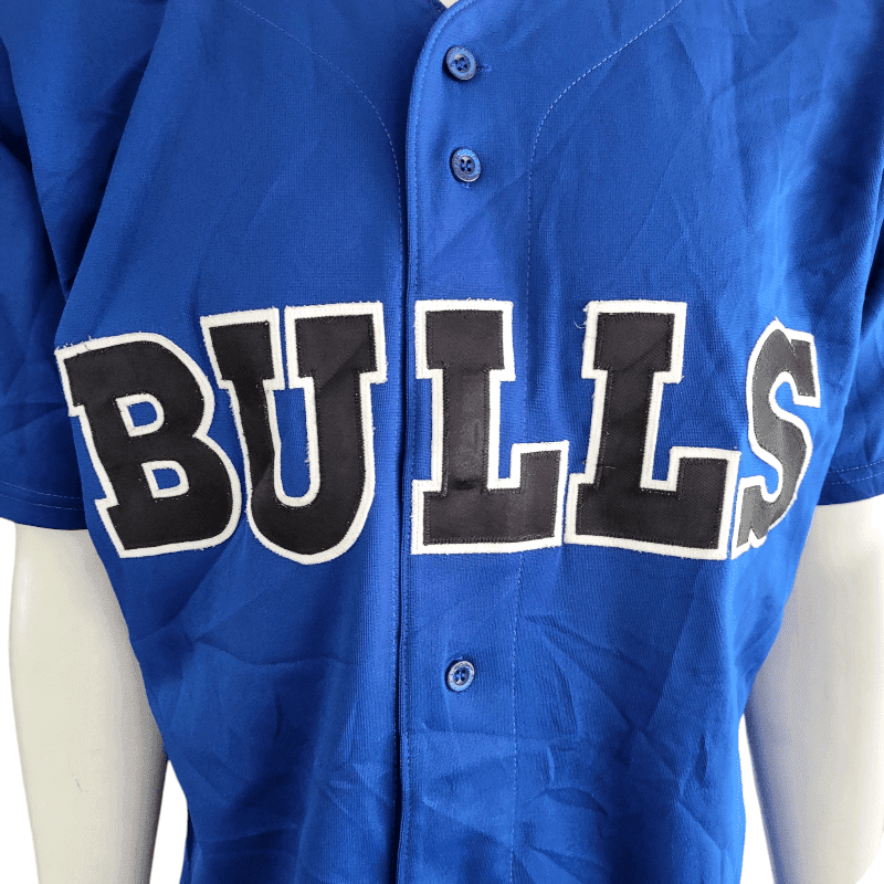 Rawlings Bulls Baseball Jersey XL - Vibrant Blue, 100% Polyester, Lightweight & Breathable Fit - USASTARFASHION