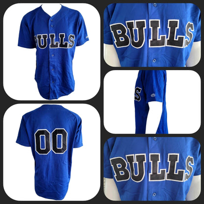 Rawlings Bulls Baseball Jersey XL - Vibrant Blue, 100% Polyester, Lightweight & Breathable Fit - USASTARFASHION