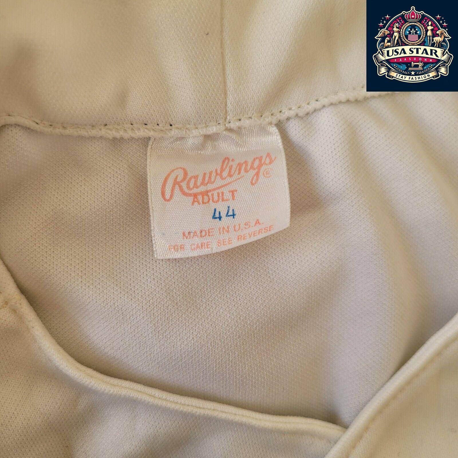 Rawlings Vintage Baseball Shirt 44 Classic Trucker Style Canada, Size 46, Comfortable Fit - USASTARFASHION