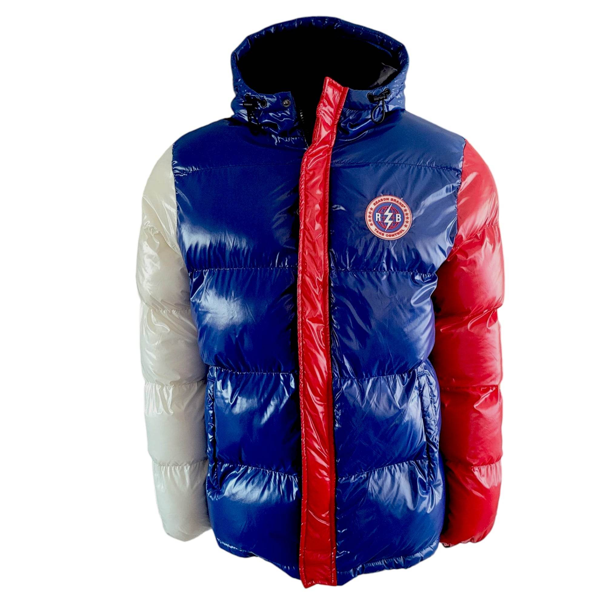 Reason NYC Colourblock Puffer Jacket – Size L, Streetwear - USASTARFASHION
