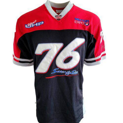 Vintage Moto Racing Jersey - Red and Black Sz S - USASTARFASHION