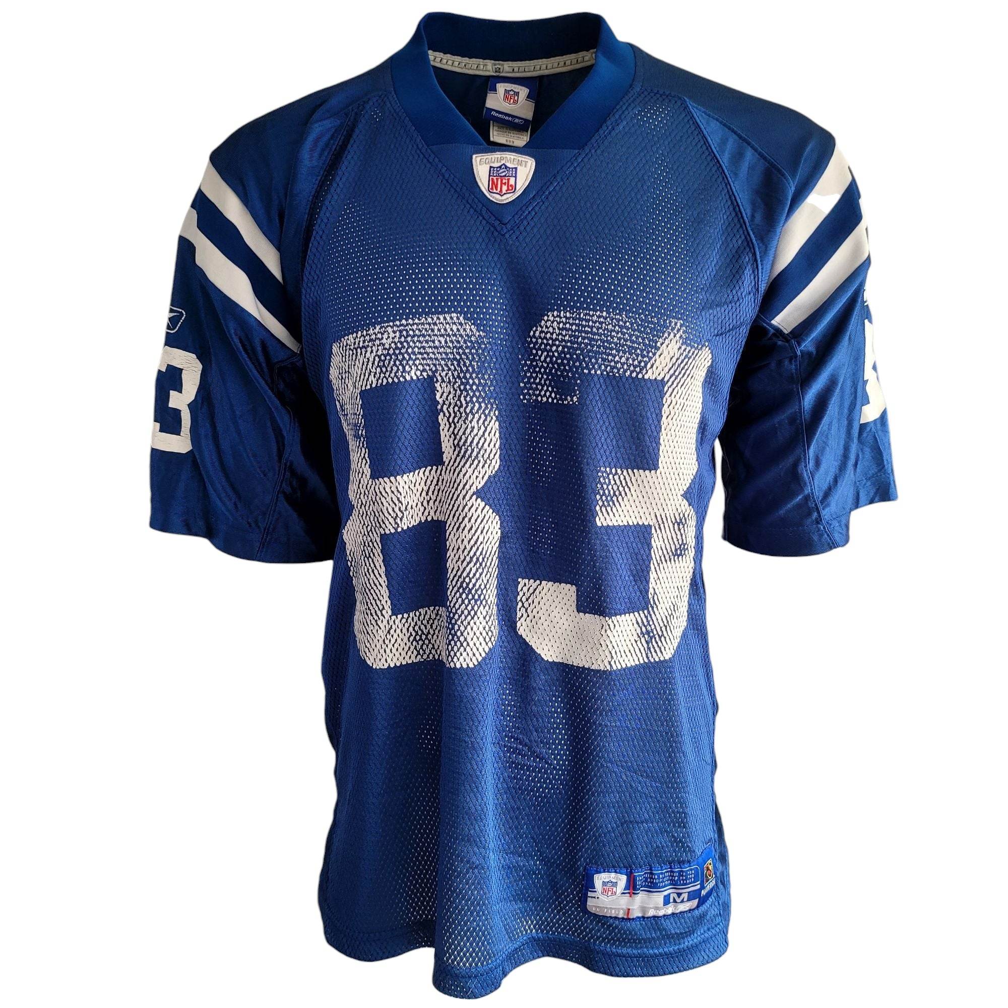 Reebok 2004 Indianapolis Colts Brandon Stokley 83 Jersey – Blue – Size M - USASTARFASHION