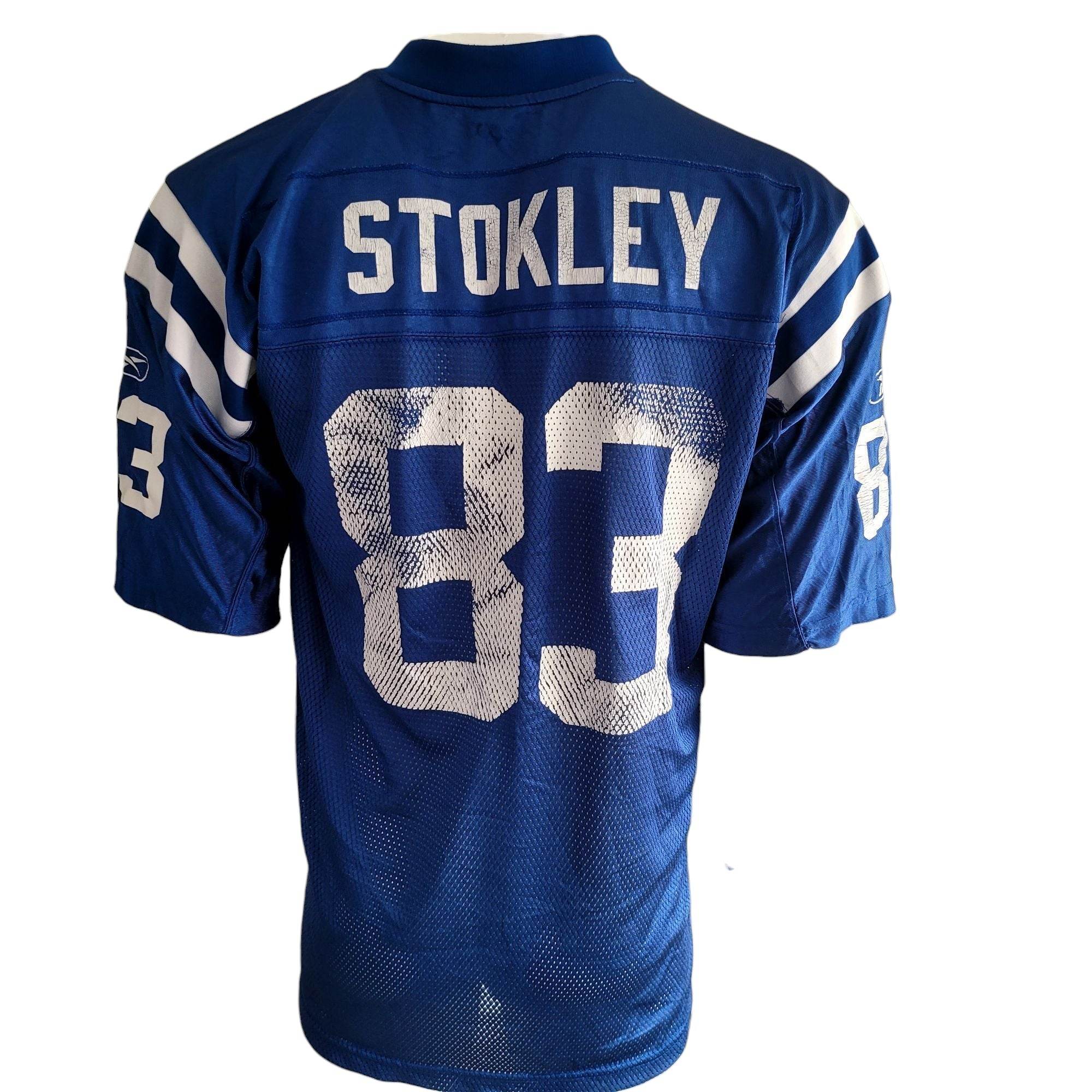 Reebok 2004 Indianapolis Colts Brandon Stokley 83 Jersey – Blue – Size M - USASTARFASHION
