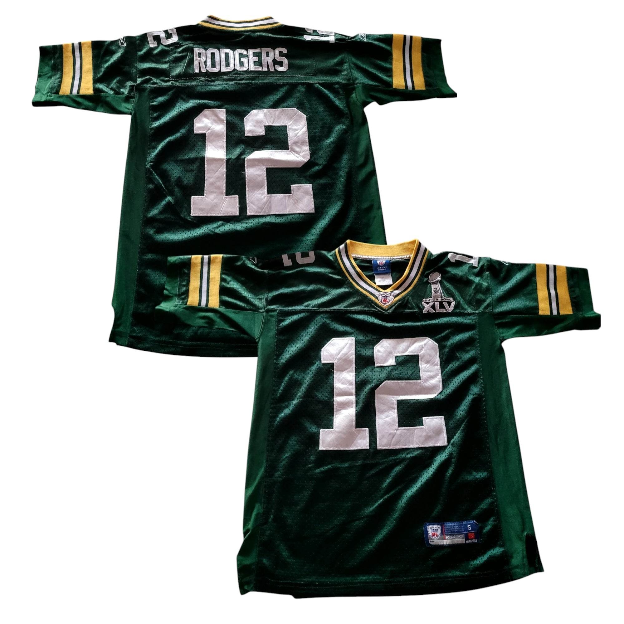 Reebok Aaron Rodgers Green Bay Packers Super Bowl XLV Youth Jersey - USASTARFASHION