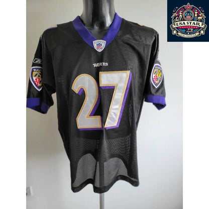Reebok Baltimore Ravens Sportshirt 27 Black, Size Reebok 54 (XL) - Durable Fabric, Classic Design - USASTARFASHION