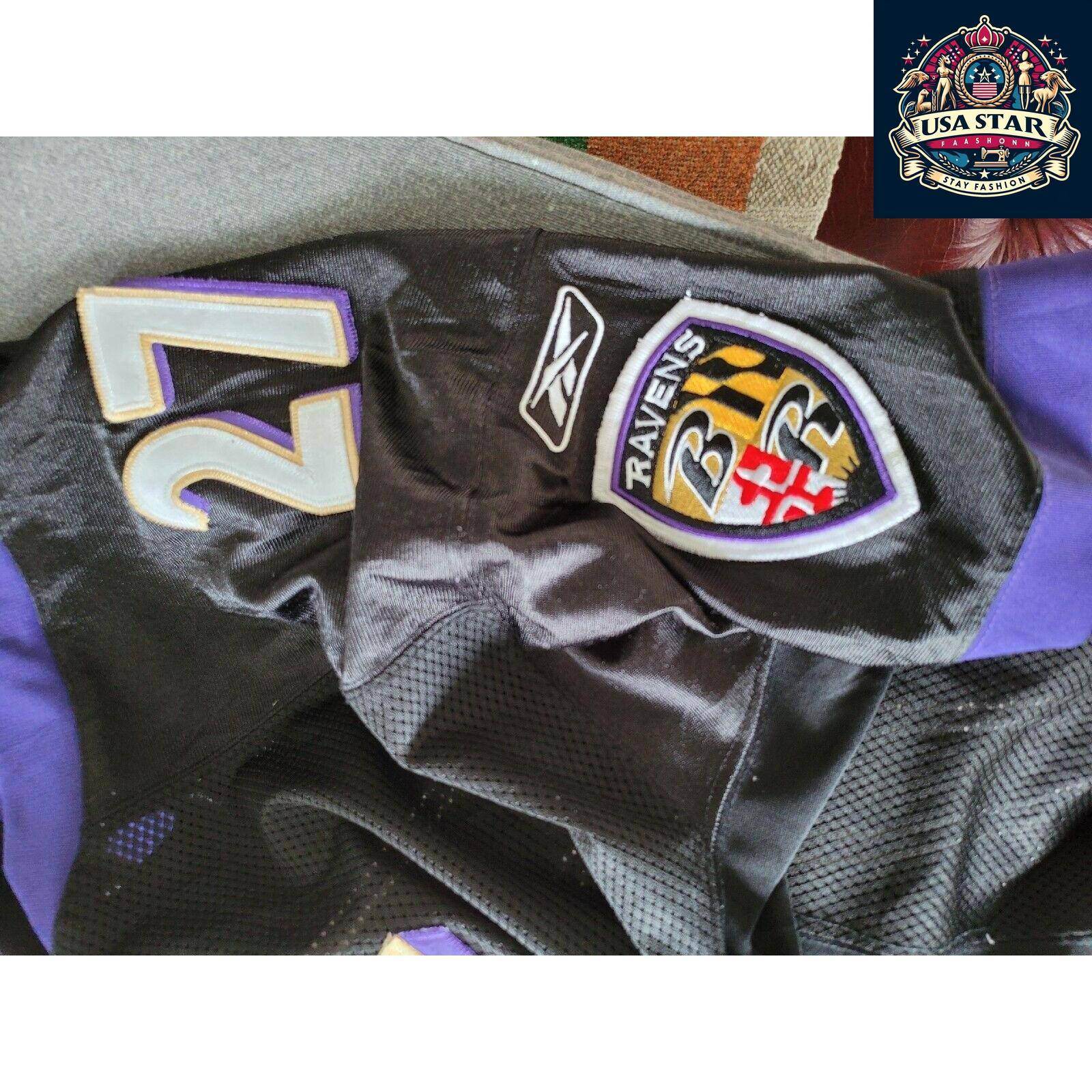Reebok Baltimore Ravens Sportshirt 27 Black, Size Reebok 54 (XL) - Durable Fabric, Classic Design - USASTARFASHION