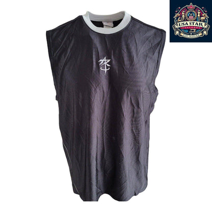 Reebok Basketball Vest T-Shirt Size M, Lightweight Moisture - Wicking Fabric, Sporty Black Design - USASTARFASHION