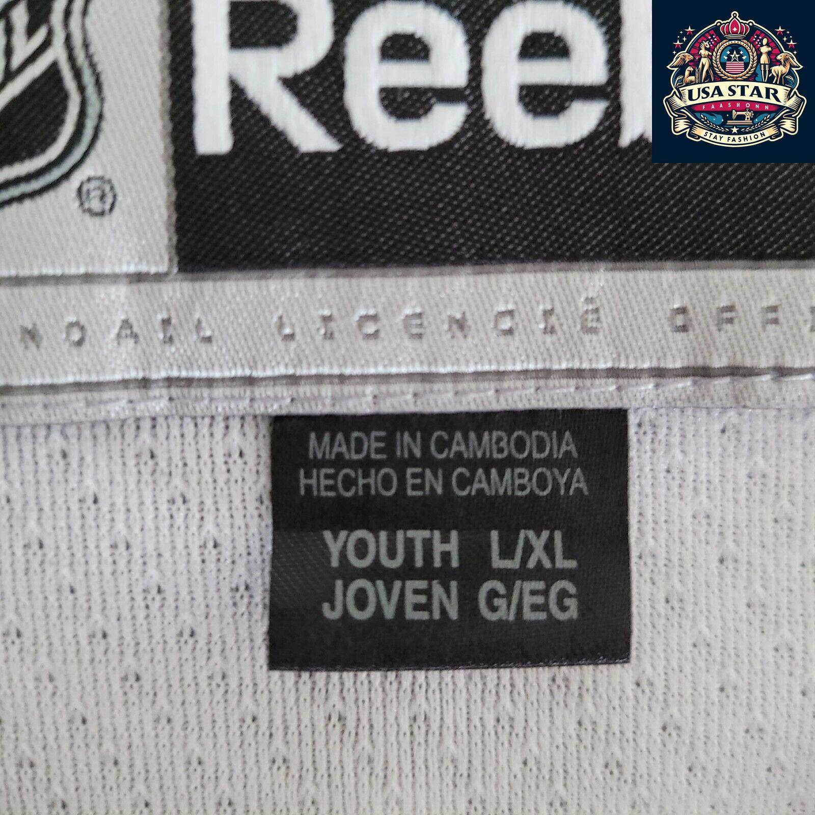 Reebok Chicago Blackhawks Youth Jersey L/XL - Vintage White Design with Iconic Logo - USASTARFASHION