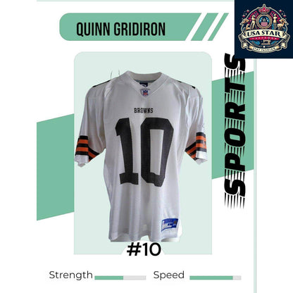 Reebok Cleveland Browns Jersey 10 Quinn - Large, Breathable Fabric, Durable Fan Apparel - USASTARFASHION