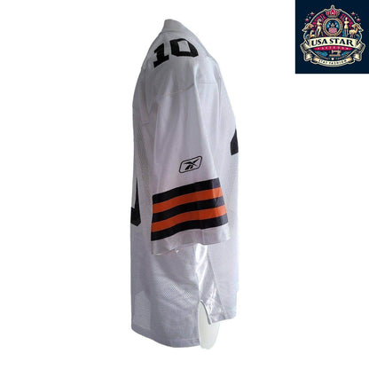 Reebok Cleveland Browns Jersey 10 Quinn - Large, Breathable Fabric, Durable Fan Apparel - USASTARFASHION