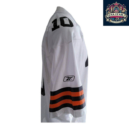 Reebok Cleveland Browns Jersey 10 Quinn - Large, Breathable Fabric, Durable Fan Apparel - USASTARFASHION
