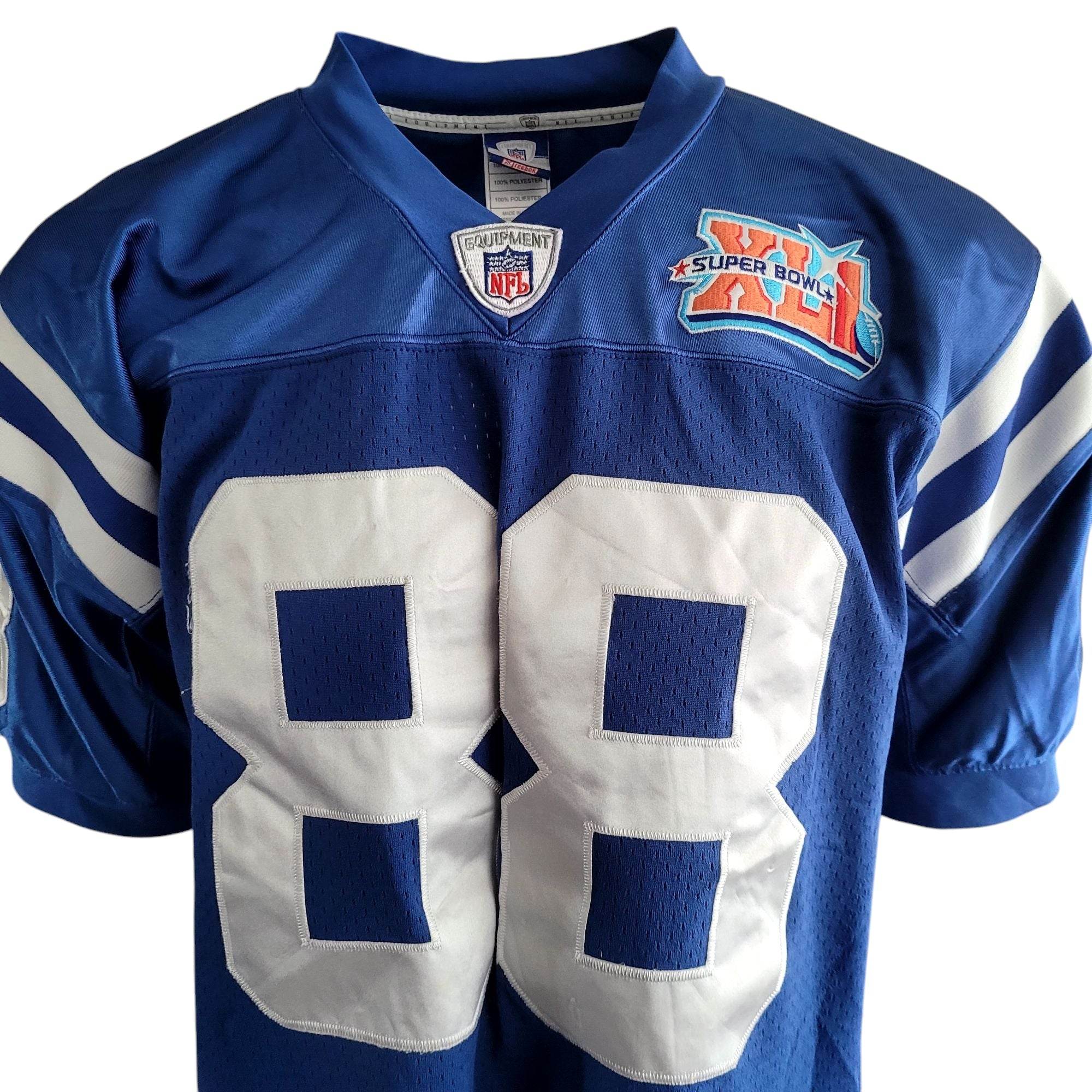 Reebok Indianapolis Colts 88 Marvin Harrison Super Bowl XLI Jersey - Size 48 - USASTARFASHION