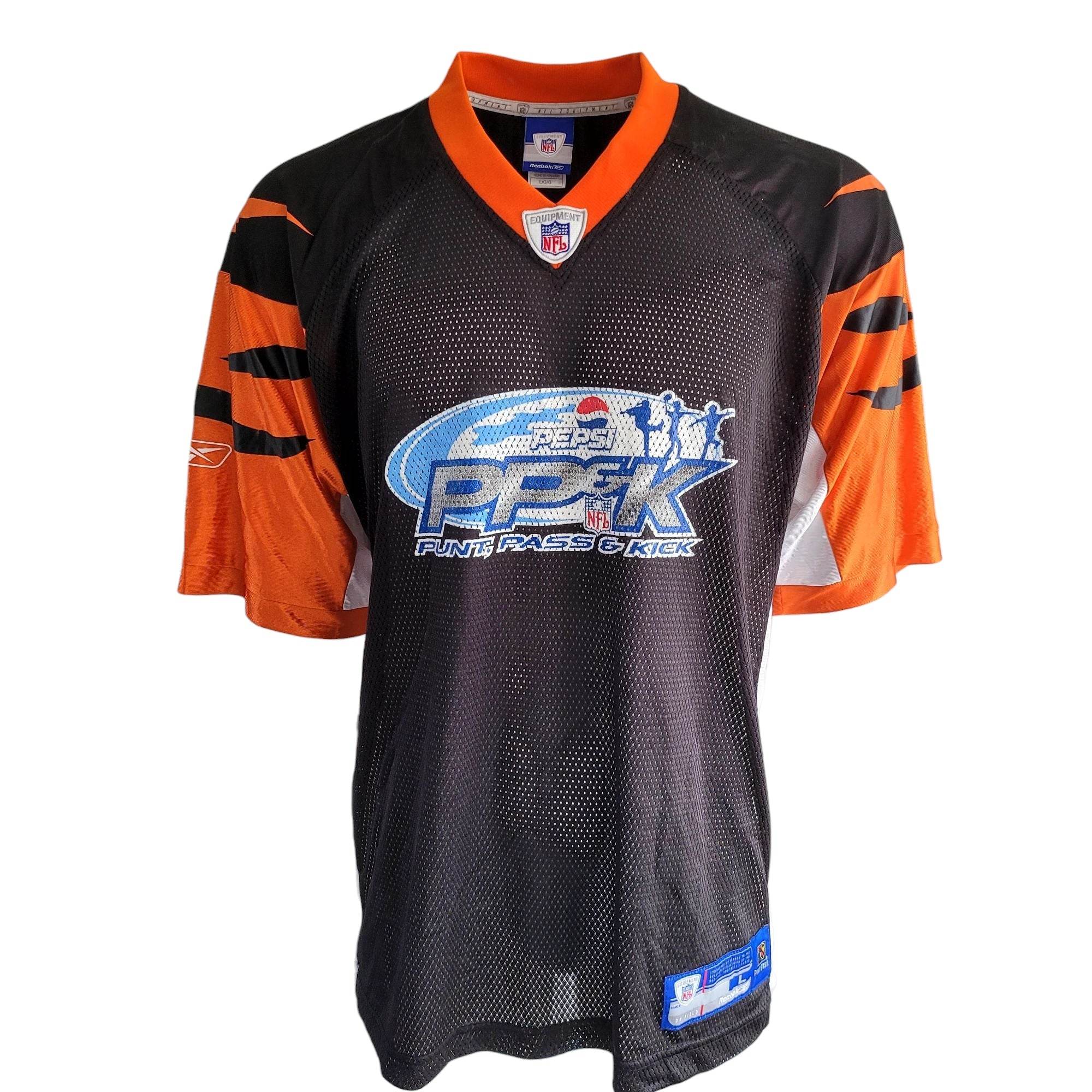 Reebok NFL Equipment Pepsi Punt Pass & Kick Bengals Jersey – Size L - USASTARFASHION